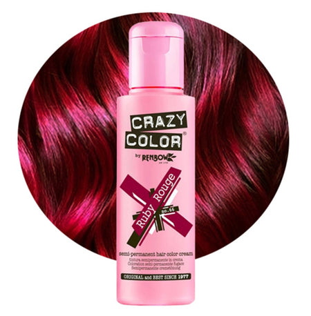 a bottle of crazy color hair dye on a white background