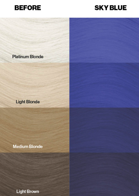 the different shades of hair are shown