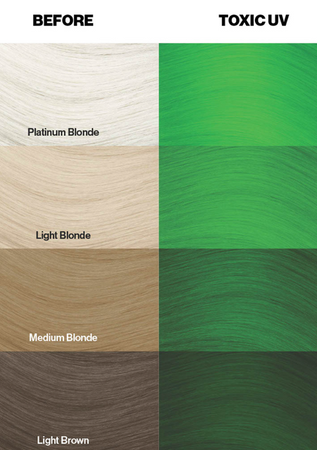 the different shades of hair are shown