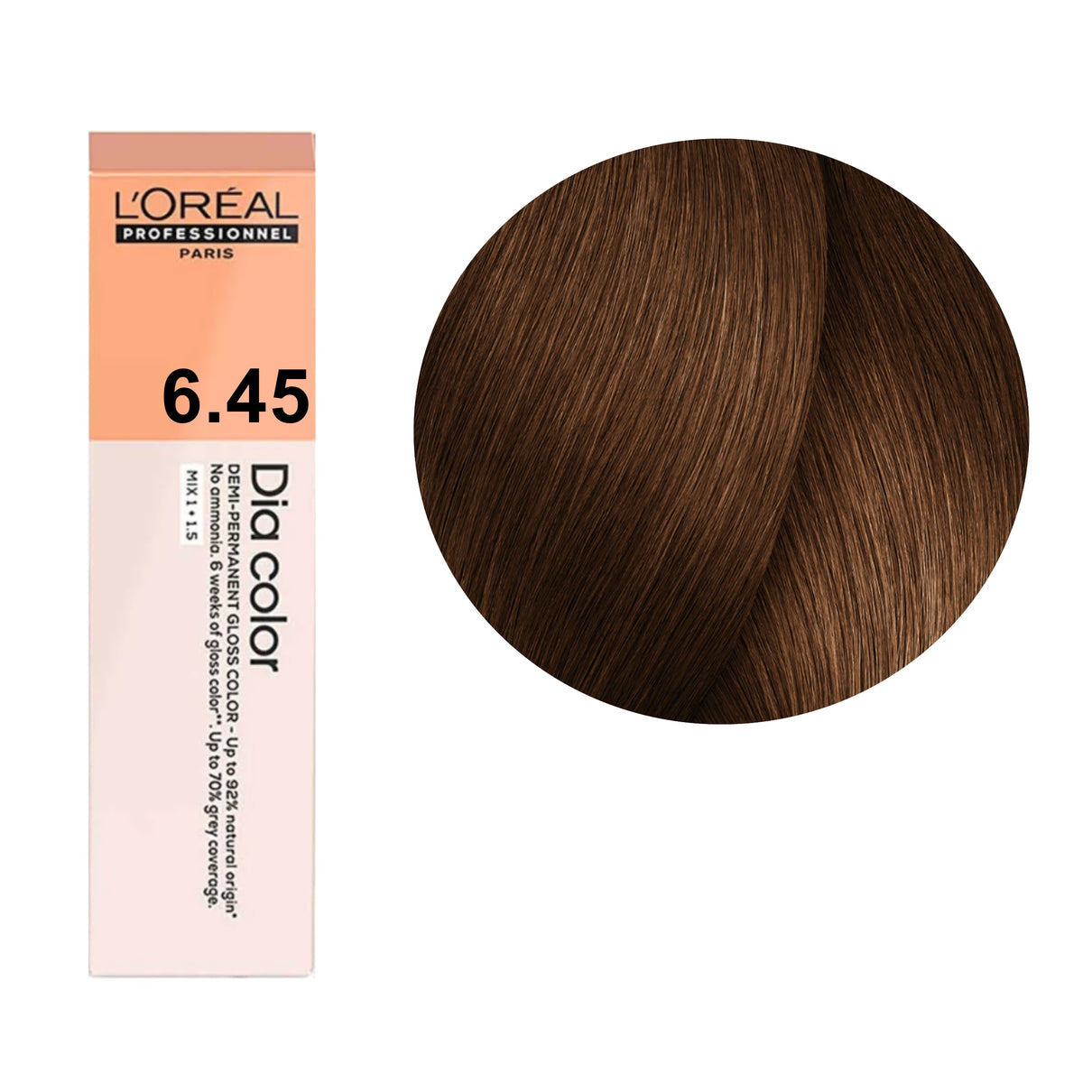 a brown hair color with a white background