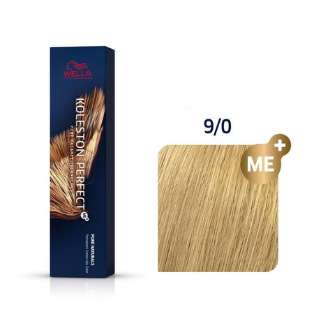 a box of wella colour pure naturals 9 / 0 blonde hair dye