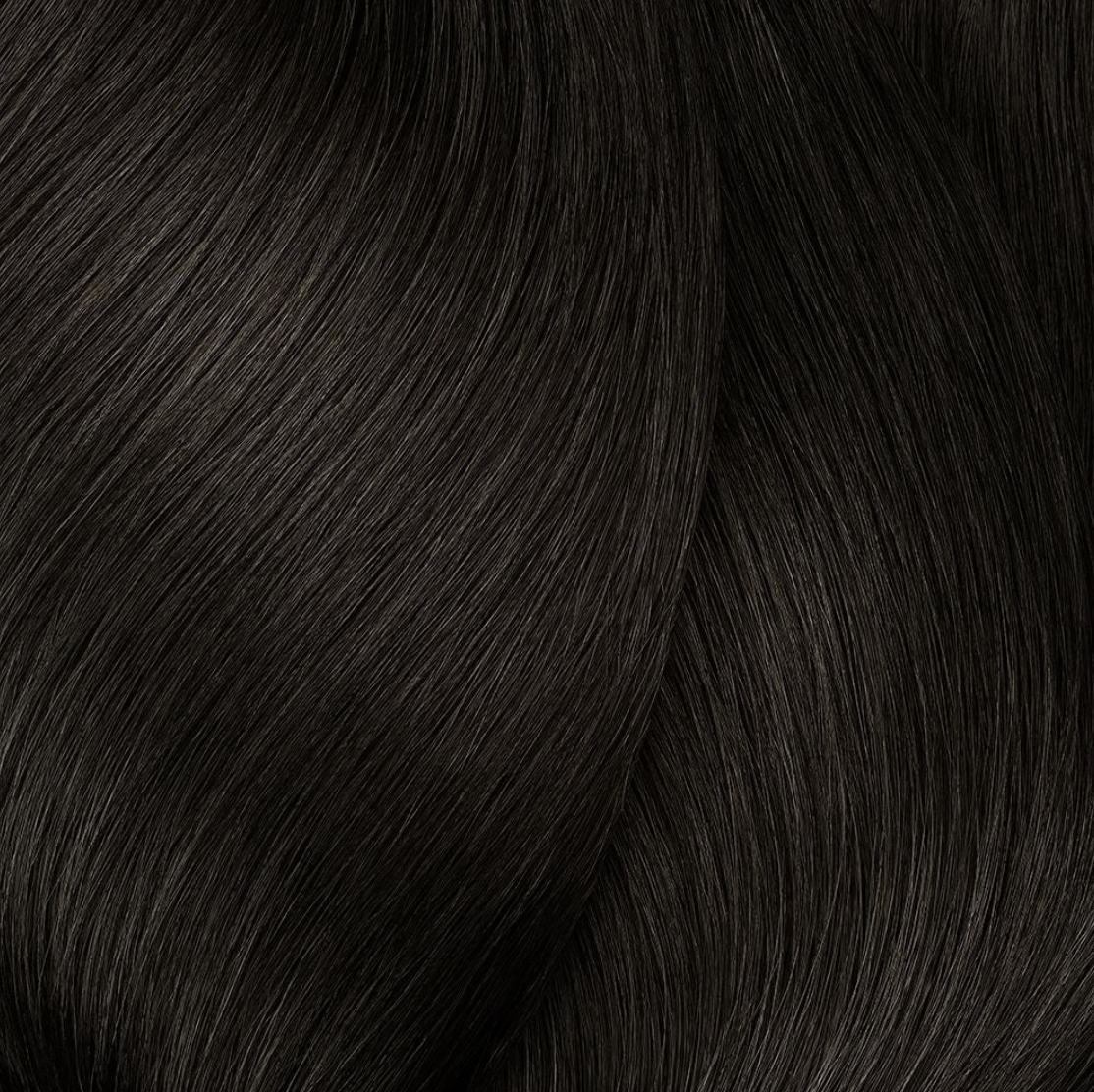 a close up of dark brown hair