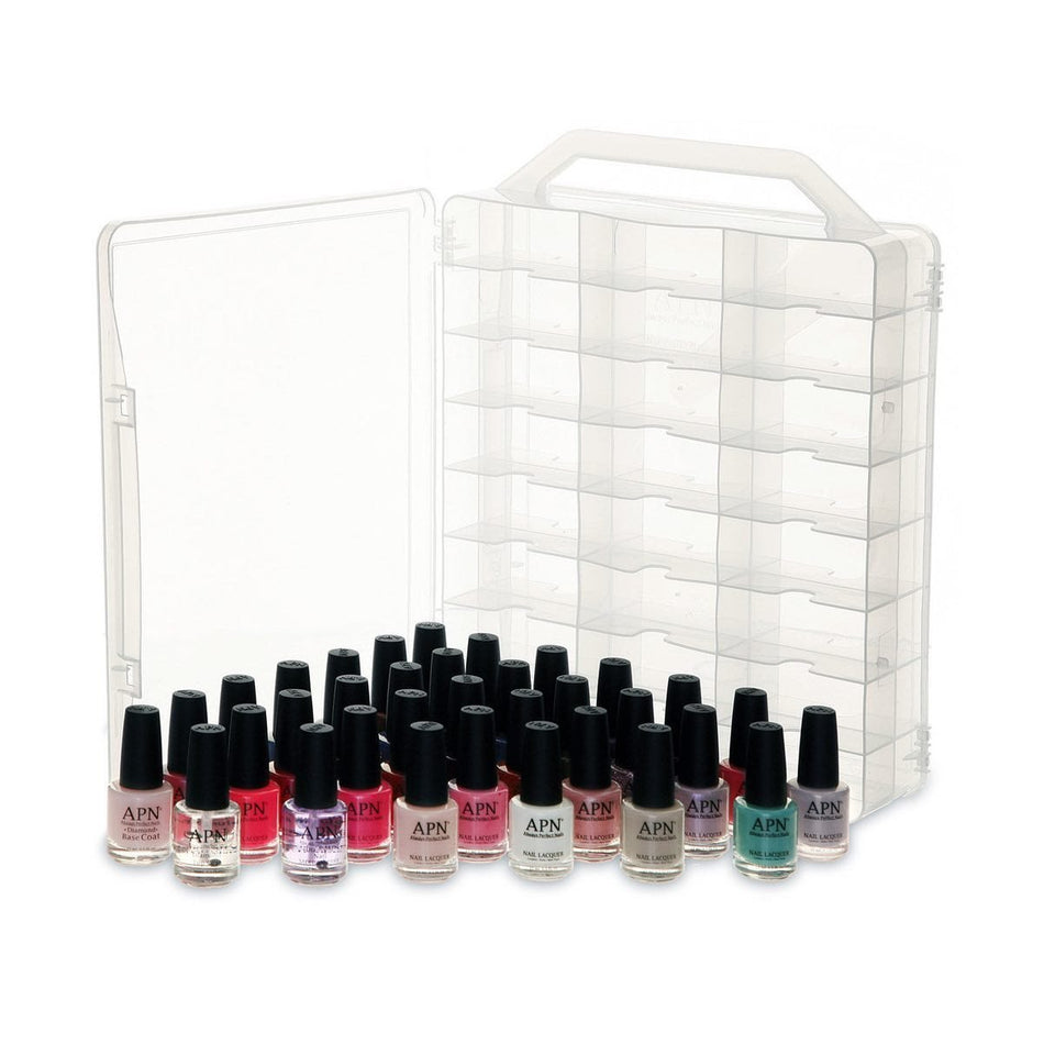 APN Nail Polish Case - Holds 48 Polishes, Includes 36 Colours and 4 Treatments - beautyhair.co.ukChroma Gel