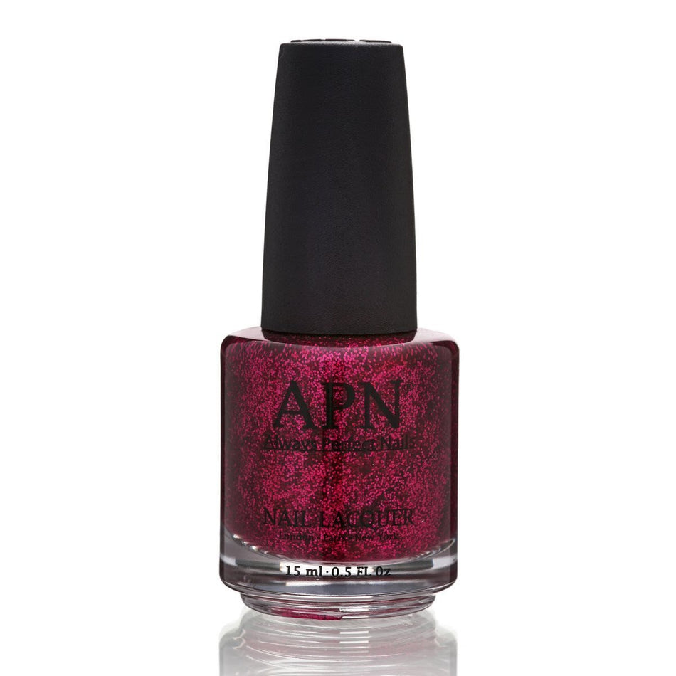 APN Marina's Gold No.3 - Long Lasting Nail Polish Pink Glitter Lacquer (15ml) with Pomegranate Scent - beautyhair.co.ukNail Polish