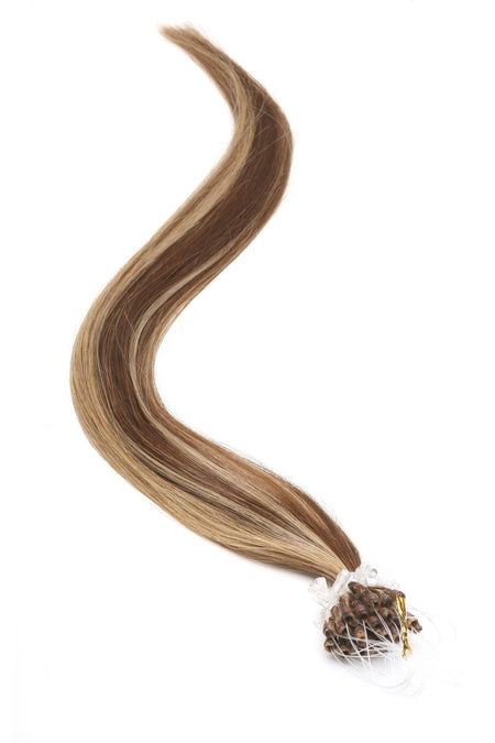 Micro Ring Hair Extensions | 18 inch Brown Bronze Blonde (4-27Mix) - Beauty Hair Products LtdHair Extensions