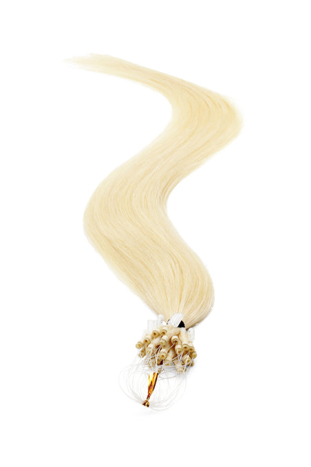 Micro Ring Hair Extensions | 18 inch Platinum Blondest Blonde 600 - Beauty Hair Products LtdHair Extensions