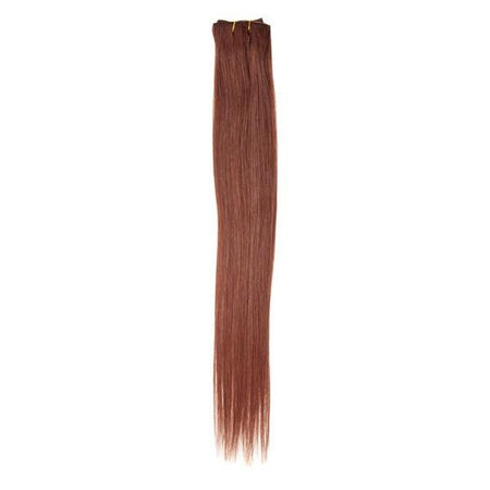 18" Auburn Red 33 Single Weft Clip-in Hair Extensions - 100% Human Hair - beautyhair.co.ukHair Extensions