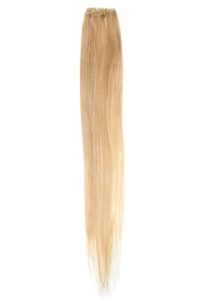 Single Weft Clip In Hair 18" Blonde Blend 25/24 - Luxurious Voluminous Instant Hair Extension - beautyhair.co.ukHair Extensions