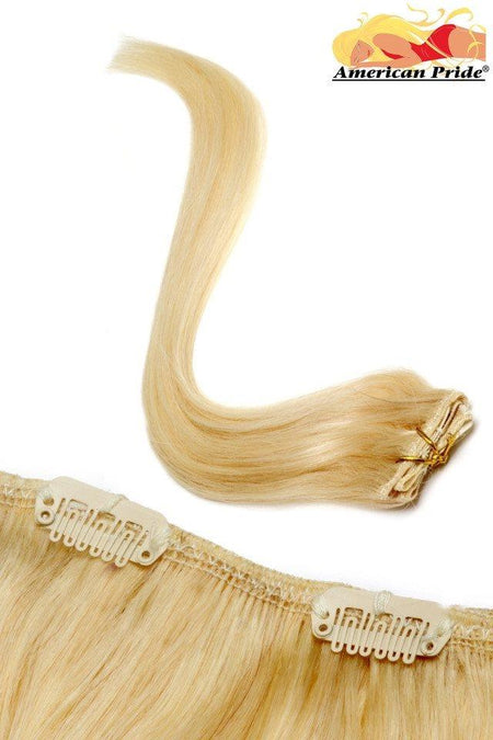 Single Weft Clip in Hair 18" Blondie Blonde (22) - Ethically Sourced 100% Human Hair - beautyhair.co.ukHair Extensions