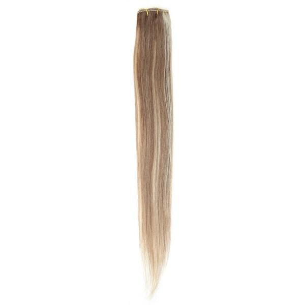 Single Weft Clip in Hair 18" Brown Blondie Blend 8/22 - Beauty Hair Products LtdHair Extensions