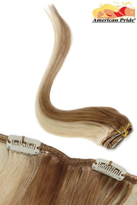 Single Weft Clip in Hair 18" Brownie Blonde Blend (10/22) - beautyhair.co.ukHair Extensions