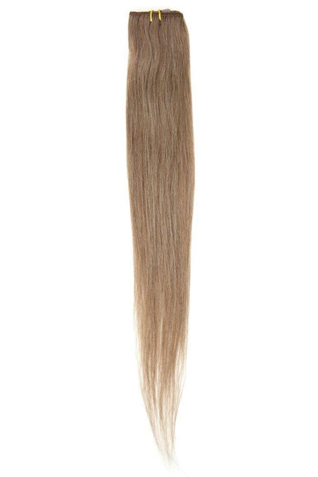 18" Mousey Brown 8 Single Weft Clip in Hair Extensions - beautyhair.co.ukHair Extensions