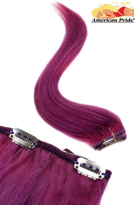 Single Weft Clip in Hair 18" PURPLE - Beauty Hair Products LtdHair Extensions