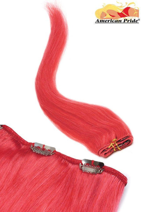 Single Weft Clip in Hair 18" RED - Beauty Hair Products LtdHair Extensions