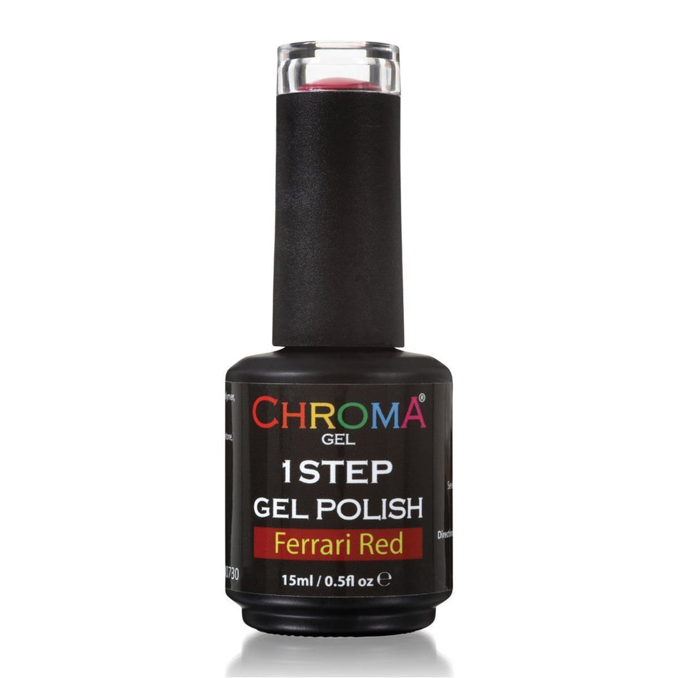 Chroma Gel 1 Step Gel Polish in Ferrari Red No.85 - Long-Lasting Formula, Quick & Easy Application - beautyhair.co.ukChroma Gel