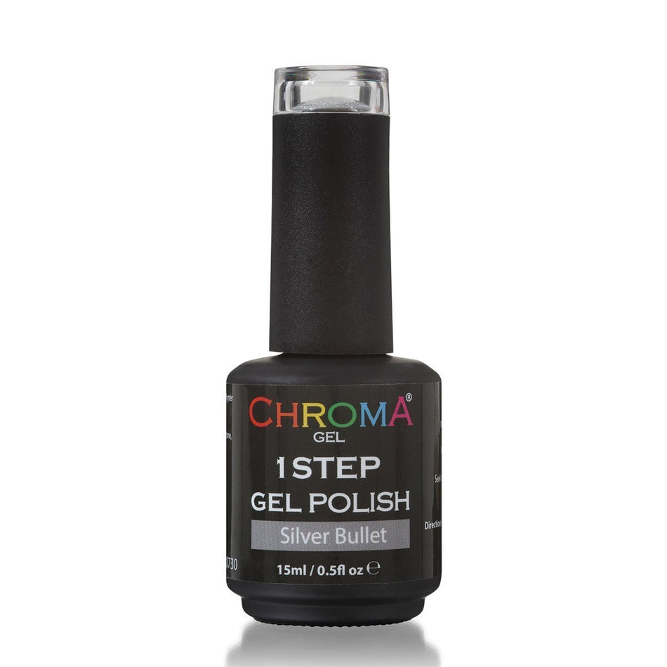 Chroma Gel 1 Step Gel Polish | Silver Bullet No:91 - beautyhair.co.ukChroma Gel