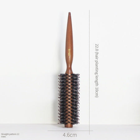 Round Wooden Bristle Hair Brush for Detangling and Adding Shine to All Hair Types - beautyhair.co.ukHair Brush