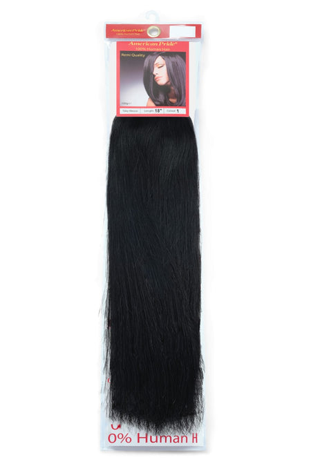 a package of human hair on a white background