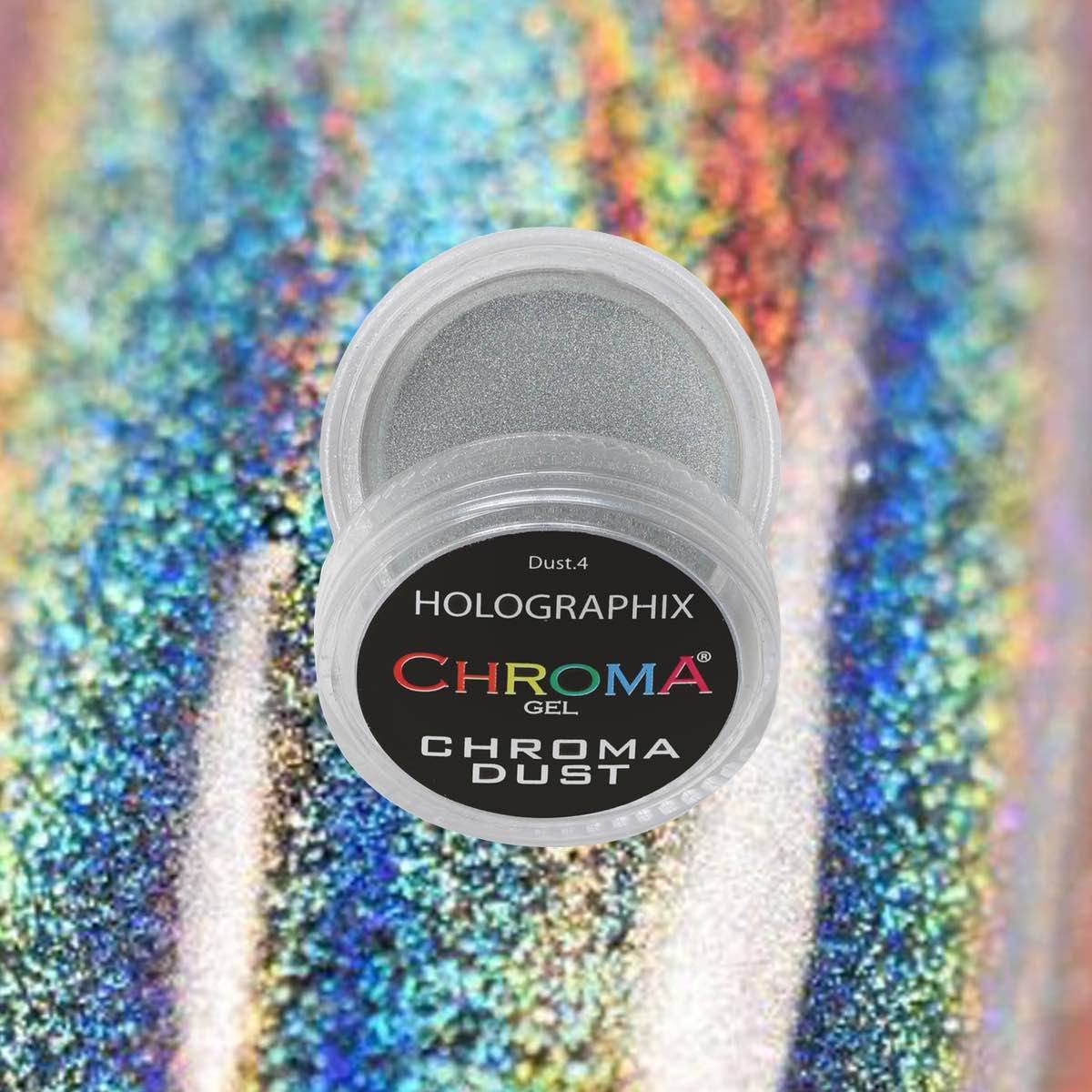 Chroma Dust No.4 Holographix Chrome Powder - Mirror Nails 1g - Beauty Hair Products Ltd