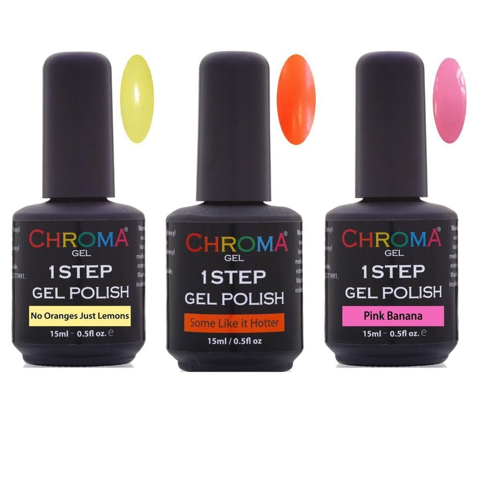 Chroma Gel 1 Step Gel Nail Polish Summer Collection - beautyhair.co.ukChroma Gel