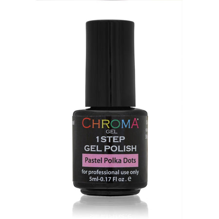 Chroma Gel 1 Step Gel Polish 5ml Pastel Polka Dots No.59 - Beauty Hair Products LtdChroma Gel