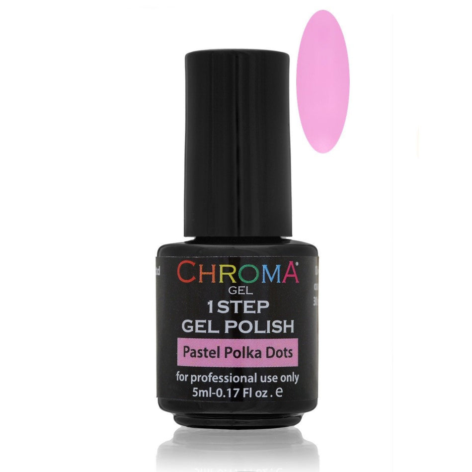 Chroma Gel 1 Step Gel Polish 5ml Pastel Polka Dots No.59 - Beauty Hair Products LtdChroma Gel