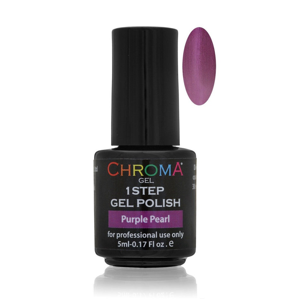 Chroma Gel 1 Step Gel Polish 5ml Purple Pearl No.63 - Beauty Hair Products LtdChroma Gel
