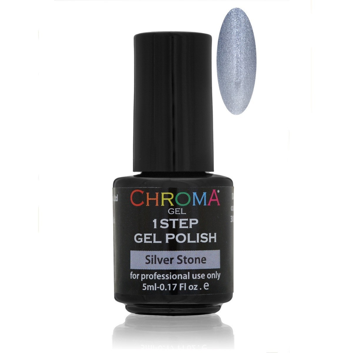 Chroma Gel 1 Step Gel Polish 5ml Silver Stone No.55 - Beauty Hair Products LtdChroma Gel