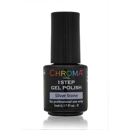 Chroma Gel 1 Step Gel Polish 5ml Silver Stone No.55 - Beauty Hair Products LtdChroma Gel