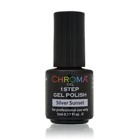 Chroma Gel 1 Step Gel Polish 5ml Silver Sunset No.58 - Beauty Hair Products LtdChroma Gel