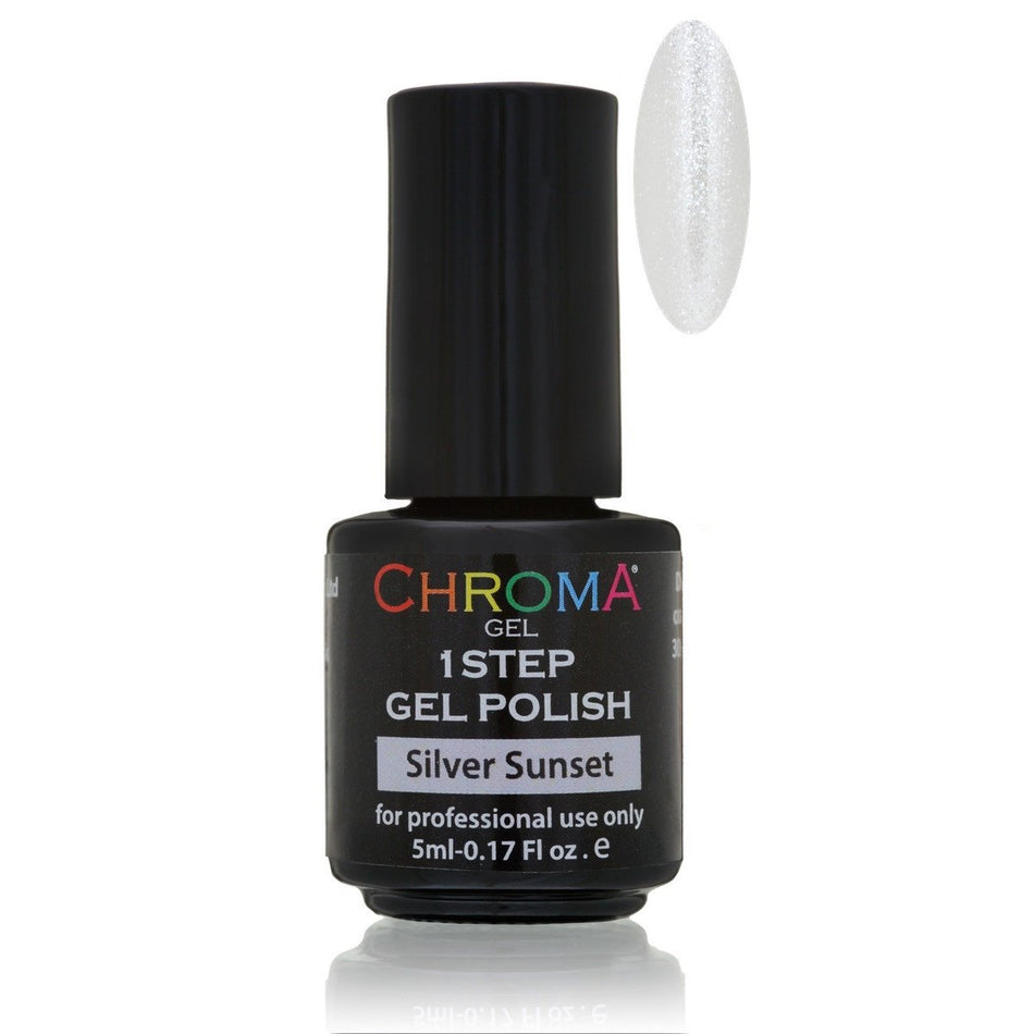 Chroma Gel 1 Step Gel Polish 5ml Silver Sunset No.58 Gel