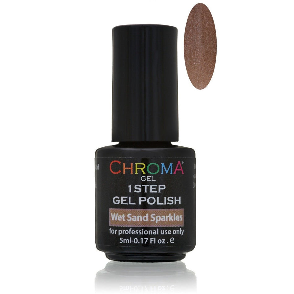 Chroma Gel 1 Step Gel Polish 5ml Wet Sand Sparkles No.64 - Beauty Hair Products LtdChroma Gel