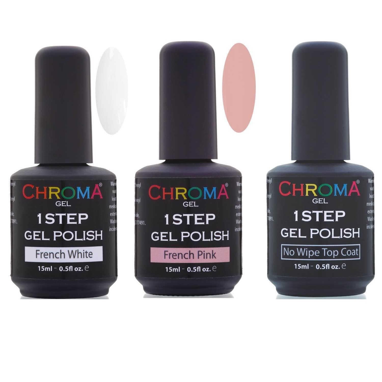 Chroma Gel 1 Step Gel Polish French Manicure Set - Beauty Hair Products LtdChroma Gel