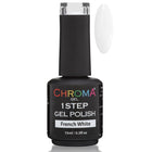 Chroma Gel 1 Step Gel Polish French White No.1 - Beauty Hair Products LtdChroma Gel