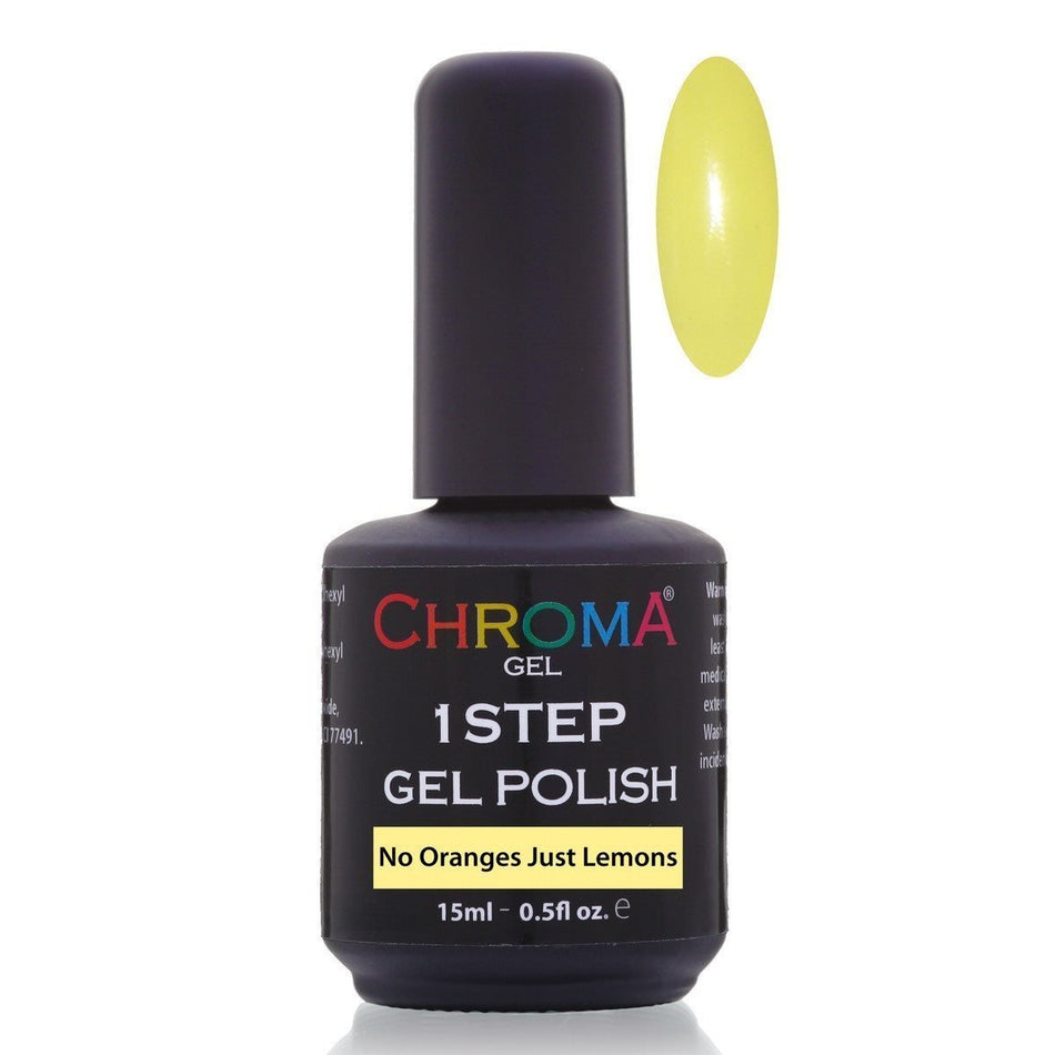 Chroma Gel 1 Step Gel Polish No Oranges Just Lemons No.33 - beautyhair.co.ukChroma Gel