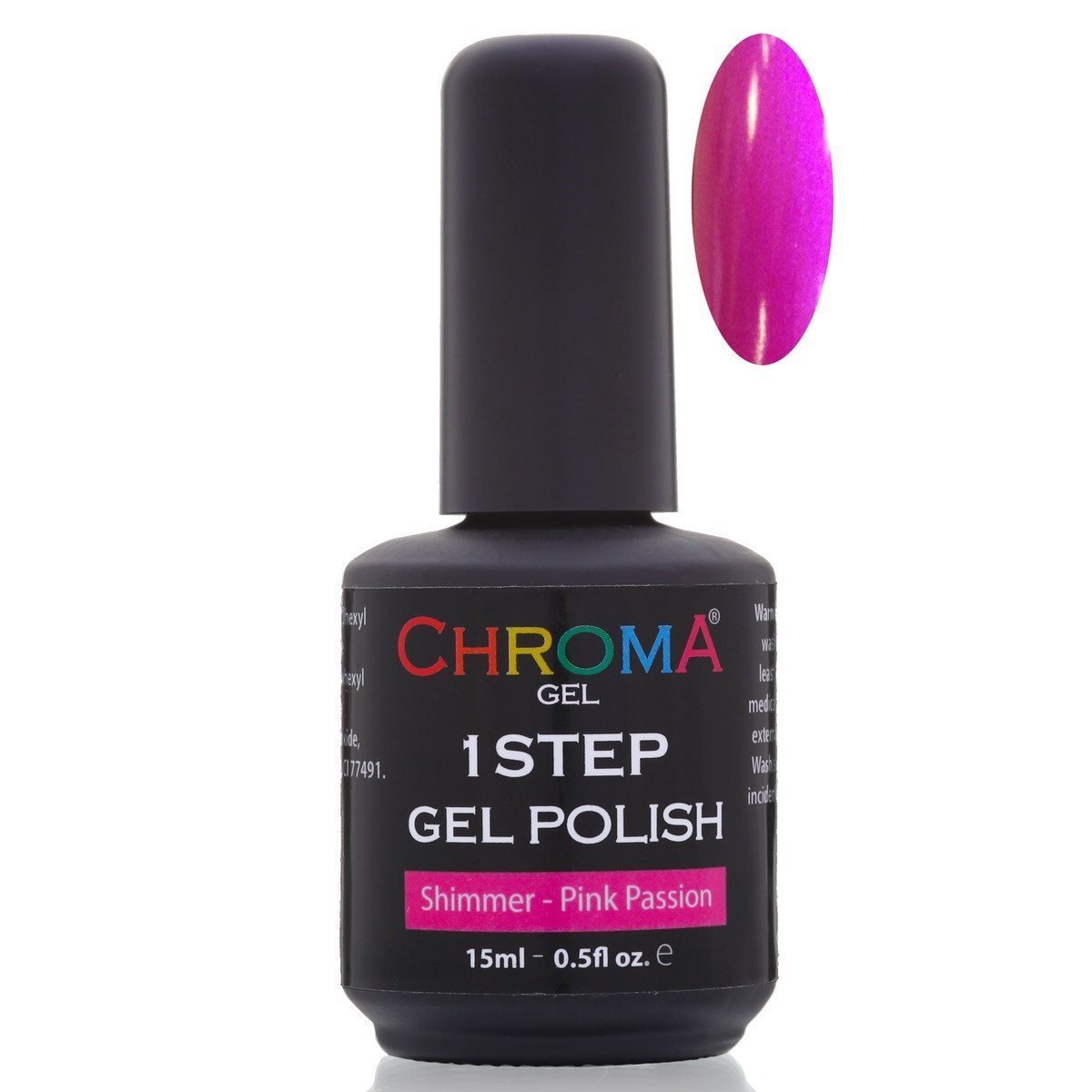 Chroma Gel 1-Step Gel Polish - Pink Passion No.19 with High Gloss and Purple Shimmer - beautyhair.co.ukChroma Gel