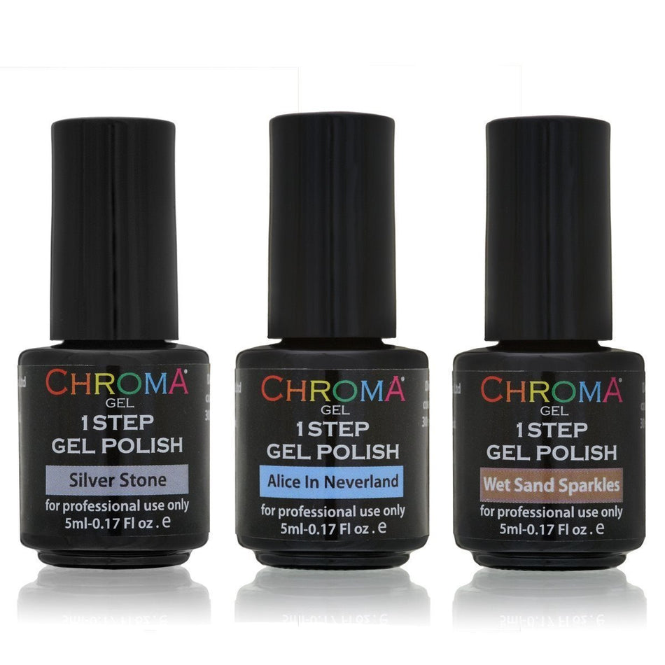 Chroma Gel 1 Step Gel Polish Shades of Cool Collection - beautyhair.co.ukChroma Gel