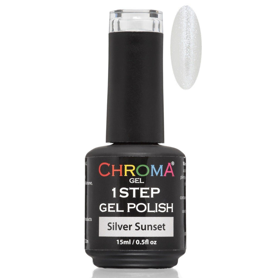 Chroma Gel 1 Step Gel Polish Silver Sunset No.58 - Beauty Hair Products LtdChroma Gel
