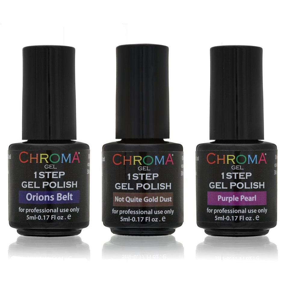 Chroma Gel 1 Step Gel Polish The Dark Side Collection 3x5ml - beautyhair.co.ukChroma Gel