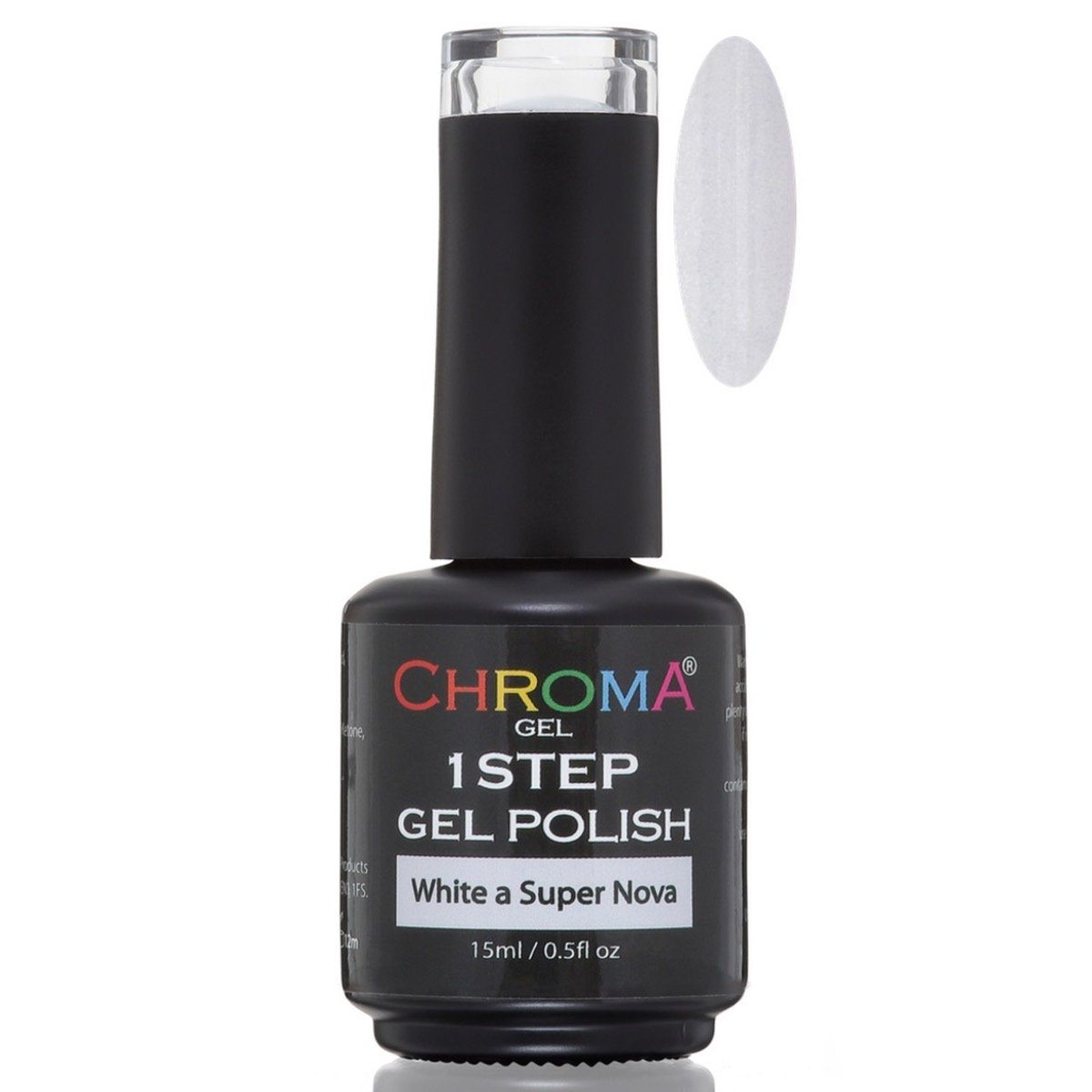 Chroma Gel 1 Step Gel Polish White a Super Nova No.71 - Beauty Hair Products LtdChroma Gel
