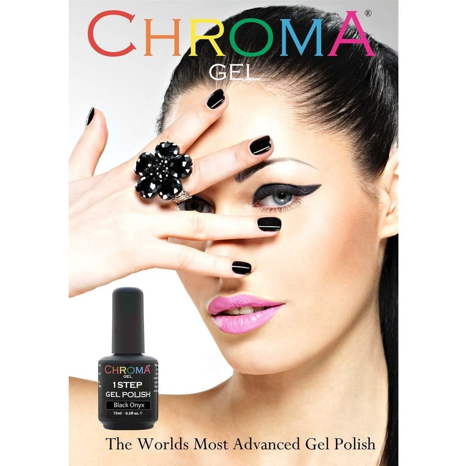 Chroma Gel 1 Step Salon Poster - Fast, Efficient & Vibrant Nail System - beautyhair.co.ukChroma Gel