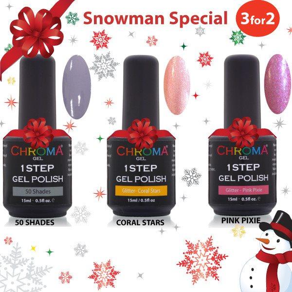 Chroma Gel 3 for 2 Snowman Special 1 STEP LED UV GEL POLISH - beautyhair.co.ukChroma Gel