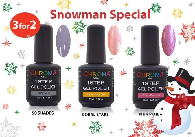 Chroma Gel 3 for 2 Snowman Special 1 STEP LED UV GEL POLISH - beautyhair.co.ukChroma Gel