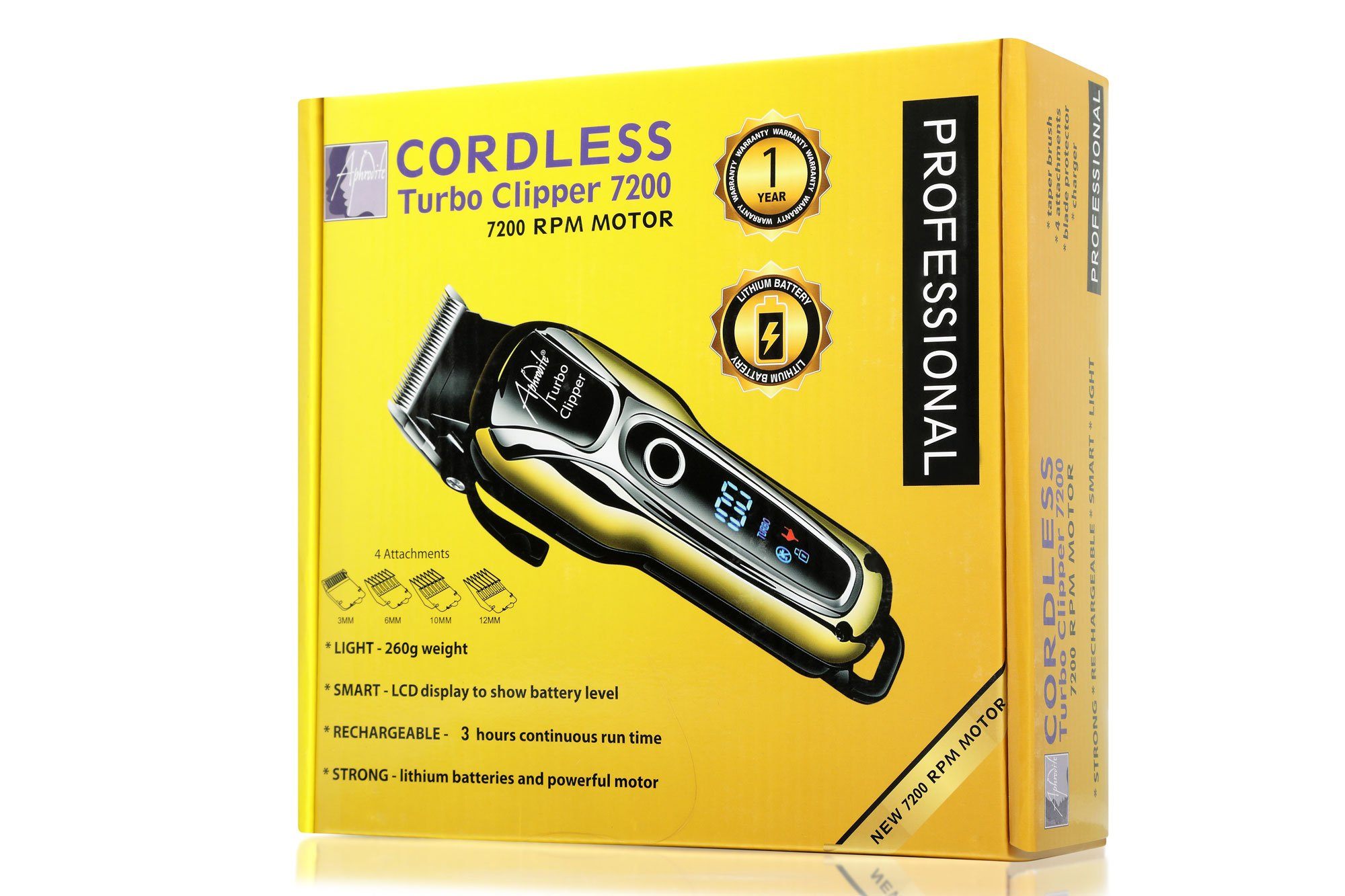 Cordless Turbo Clipper - Powerful 7200 RPM Motor - Beauty Hair Products Ltd Electricals