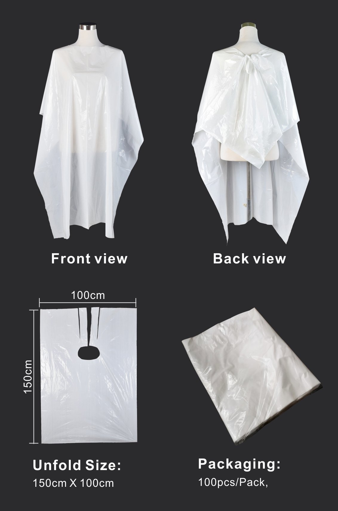 Disposable Gown Cape for colouring - 150cm x 100cm - beautyhair.co.uk