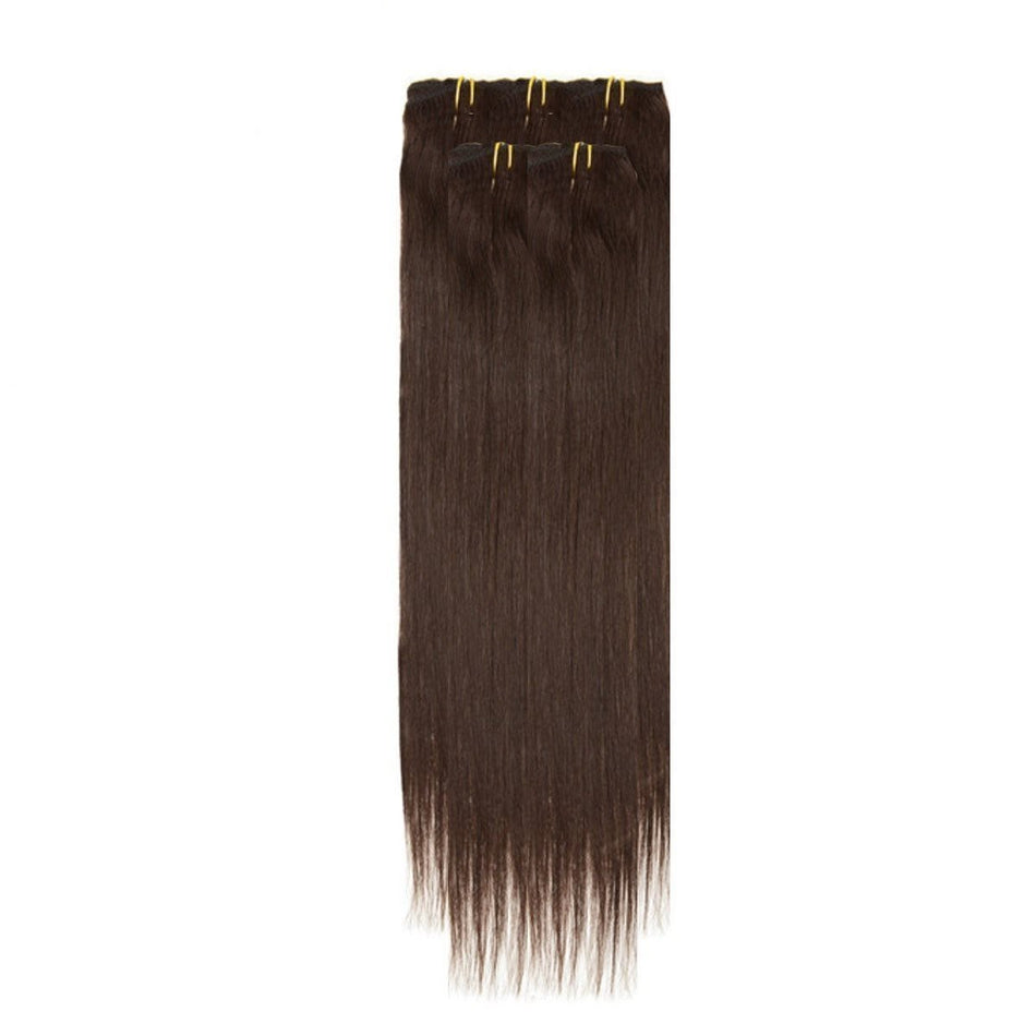 Economy Full Head Clip in Hair 18 Inch | Barely Black - beautyhair.co.ukHair Extensions
