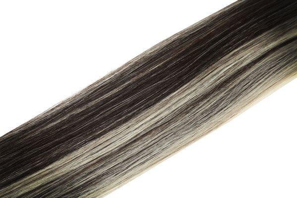Economy Full Head Clip in Hair 18 inch | Black & White (1B/22) - beautyhair.co.ukHair Extensions