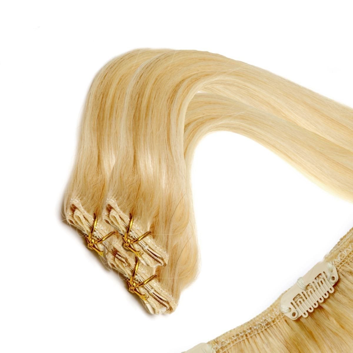 Economy Full Head Clip in Hair 18 inch | Blondie Blonde (22) - beautyhair.co.ukHair Extensions