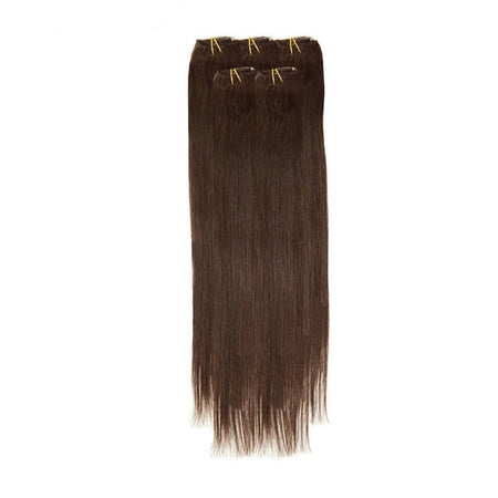 Economy Full Head Clip in Hair 18 Inch | Darkest Brown (2) - beautyhair.co.ukHair Extensions
