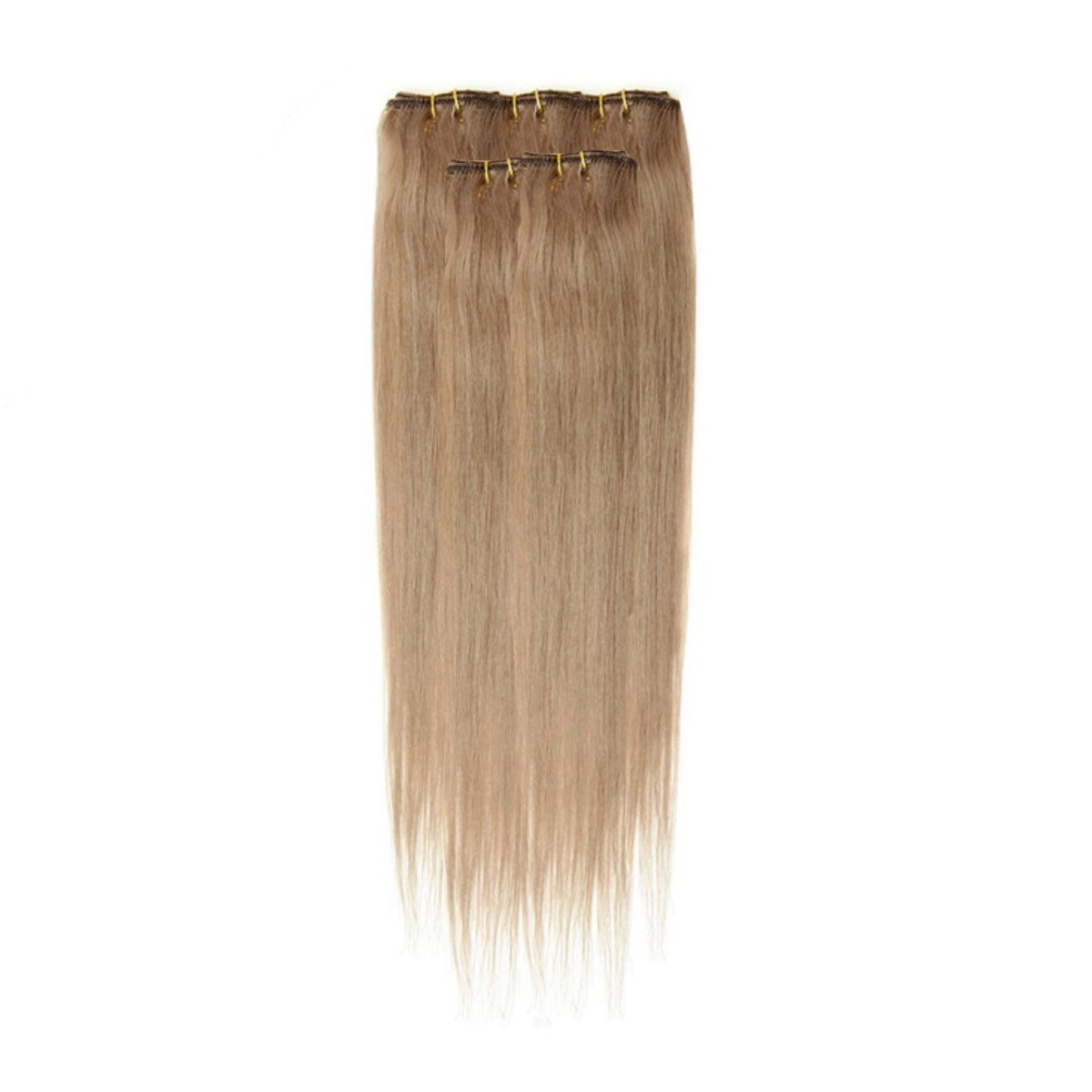Economy Full Head Clip in Hair 18 inch | Light Mousey Brown (18) - beautyhair.co.ukHair Extensions